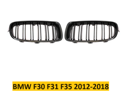 BMW F30 F31 F35 Hűtőrács Vese kétsoros rács fényes fekete 2012-2018
