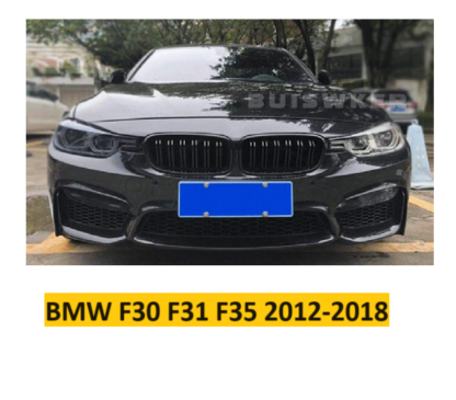 BMW F30 F31 F35 Hűtőrács Vese kétsoros rács fényes fekete 2012-2018 - Image 2