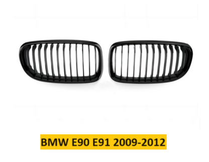 BMW E90 E91 Hűtőrács Vese kétsoros/egysoros rács fényes fekete 4 ajtós 2009-2012 - Image 2