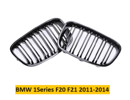 BMW F20 F21 1 Series Hűtőrács Vese kétsoros rács fényes fekete 2011-2014