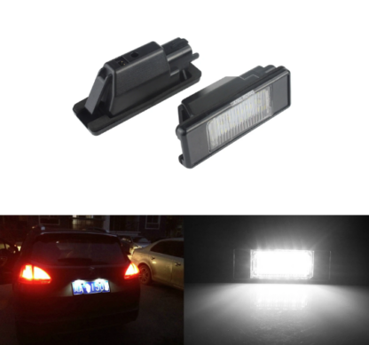 2 DB LED rendszámtábla lámpa (Citron Berlingo C2 C3 C4 C5 C6 C8 DS3 Peugeot 106 1007 307 308 3008 406 407) - Image 2