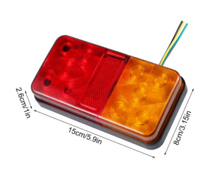 2db LED hátsó lámpa 12V Pótkocsihoz - Image 3