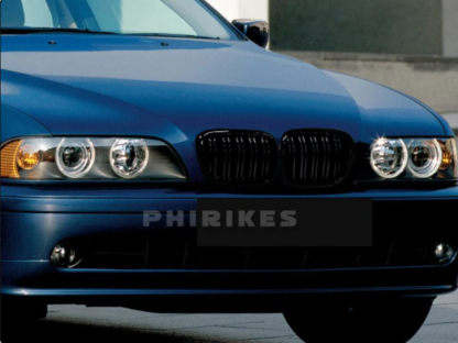 BMW E39 hűtőrács Vese kétsoros rács fényes fekete 1997-2003 - Image 2
