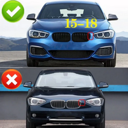 BMW F20 F21 1 Series Hűtőrács Vese egysoros rács fényes fekete 2015-2018 - Image 2