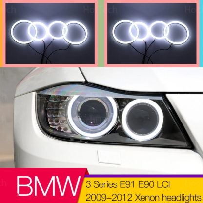 Angel Eye BMW E90 E91 Facelift 09-12 XENON fényszóró fehér halo gyűrűk Cotton