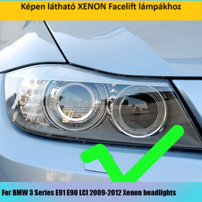 Angel Eye BMW E90 E91 Facelift 09-12 XENON fényszóró fehér halo gyűrűk Cotton - Image 2
