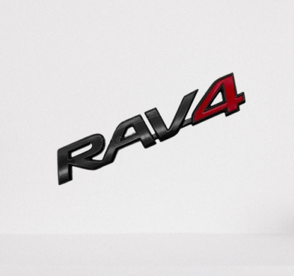 TOYOTA RAV4 3D felirat fekete/ezüst