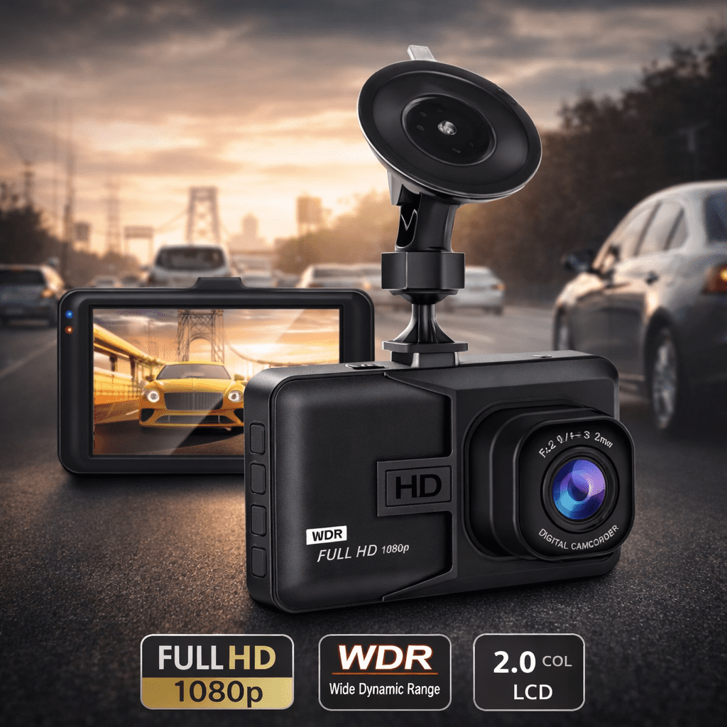 Autós menetrögzítő kamera fedélzeti kamera FULL HD 1080P WIFI + Hátsó kamera