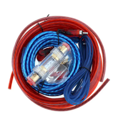 Kábel szett erősítőhöz 1500 W 18GA 60 AMP biztosíték tartó