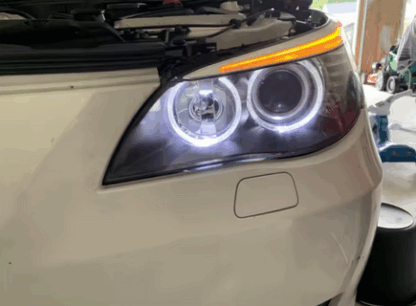 Angel Eye DRL LED Izzó (nappali menetfény) BMW 5-ös sorozat E60 E61 LCI halogén fényszóróhoz 2007-2010 - fehér vagy sárga - Image 3