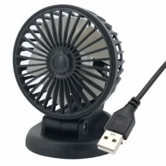 Autós Ventilátor USB-s – 5V-os, 2 fokozatú, forgatható hűtőventilátor irodába, autóba, laptop mellé