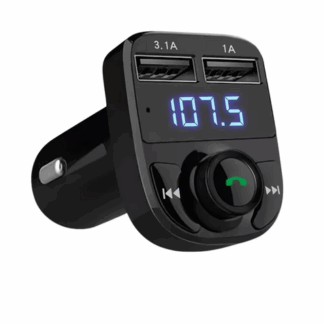 Bluetooth FM-transzmitter autóba – 2 USB töltőporttal, kijelzővel, kihangosítóval és zenelejátszással (12–24V)