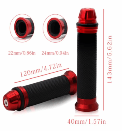 Fém motoros kormány markolat szett – 22 mm univerzális fogantyú, CNC alumínium + csúszásmentes gumi - Image 2