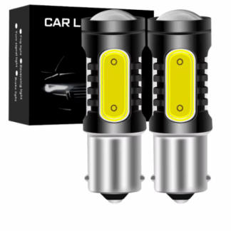 2db LED Izzó T10 1156 P21W BA15S PY21W BAU15S 12V-24V – Irányjelző, Féklámpa, DRL, Ködlámpa – COB LED