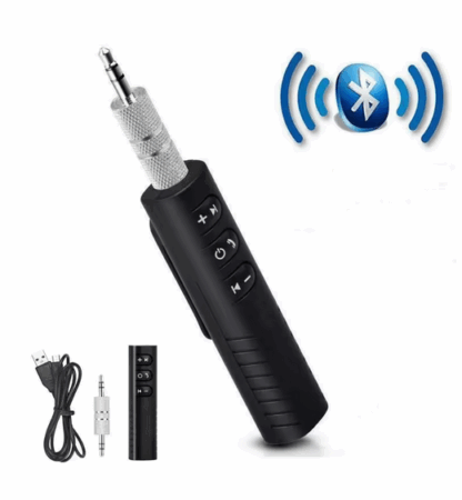 Bluetooth Vezeték Nélküli AUX Adapter – 3,5 mm Jack, Beépített Mikrofon, Autós és Otthoni Használatra, Handsfree Zenelejátszó