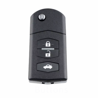 Mazda kulcsház – 2/3 gombos távirányító ház csere – Mazda 2 3 5 6 CX-5 CX-7 CX-9 RX8 BT50