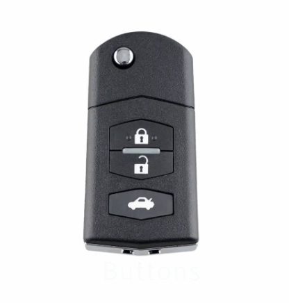 Mazda kulcsház – 2/3 gombos távirányító ház csere – Mazda 2 3 5 6 CX-5 CX-7 CX-9 RX8 BT50