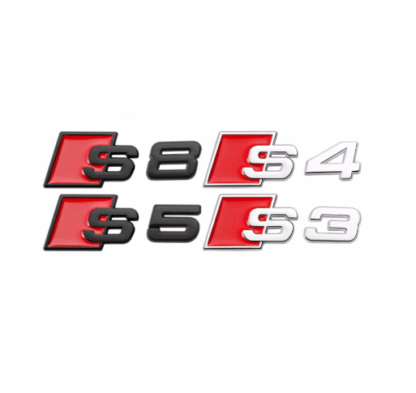 Audi S3 S4 S5 S6 S7 S8 Embléma – Csomagtartó Matrica Dísz