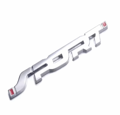 Sport Embléma – Ezüst fekete piros - Image 3