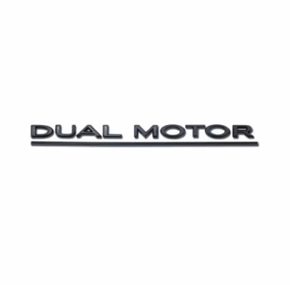 Tesla Dual Motor felirat – Ezüst fekete - Image 2