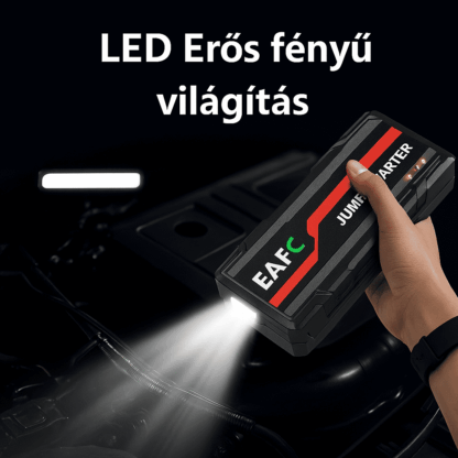 EAFC 12V Autó indításrásegítő bikázó – 600A, Power Bank, Hordozható Akkumulátorindító - Image 3