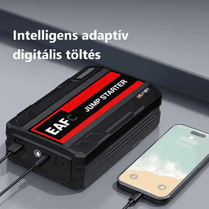 EAFC 12V Autó indításrásegítő bikázó – 600A, Power Bank, Hordozható Akkumulátorindító - Image 2