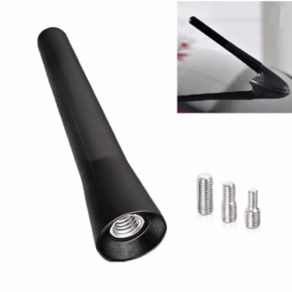Rövid autóantenna – univerzális tetőantenna FM / AM / DAB vétellel, csavarokkal – fekete, 6,5 cm