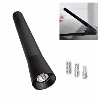 Rövid autóantenna – univerzális tetőantenna FM / AM / DAB vétellel, csavarokkal – fekete, 6,5 cm