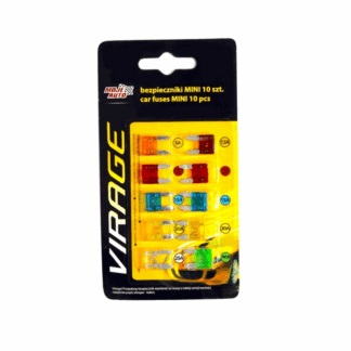 Autó Biztosítékkészlet 10db – VIRAGE Mini 12/24V, Színjelölt – 94-016