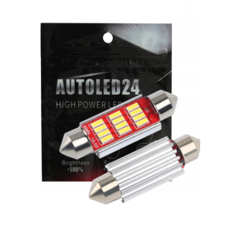 LED izzó C5W/C10W CANBUS 12 SMD 4014, 39 mm – fehér, 12V (2 db)