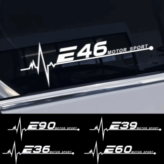 (2db) BMW E46 E90 E91 E60 E61 oldalablak matrica felirat