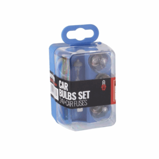 12V-os izzókészlet + biztosítékok (H7, P21W, P21/5W, W5W, R5W + 5A/10A/15A)