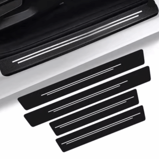 Univerzális Küszöb karcolásgátló küszöbvédő matrica fehér csíkos