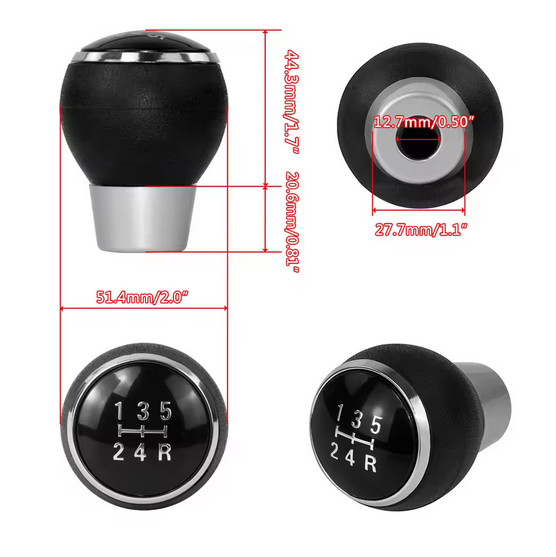 Mitsubishi Váltógomb Lancer EX / EVO / GTS / ASX – 5 sebességes, fekete, sport kivitel - Image 2