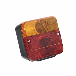 Utánfutó hátsó lámpa 2 szegmenses, – négyszögletes utánfutó lámpa, izzó nélkül