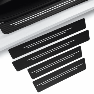 Univerzális Küszöb karcolásgátló küszöbvédő matrica fehér csíkos