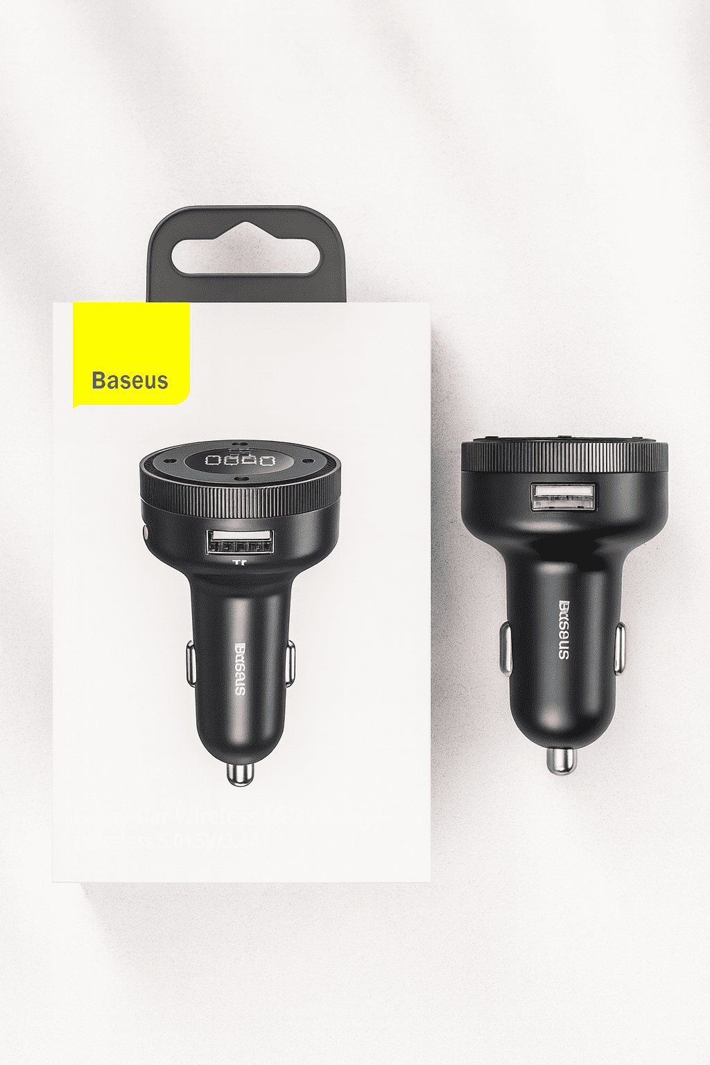 Baseus Bluetooth FM Transmitter Autóba – Bluetooth 5.0, MP3 Lejátszó, Dual USB 3.4A Gyorstöltő, Digitális Kijelző