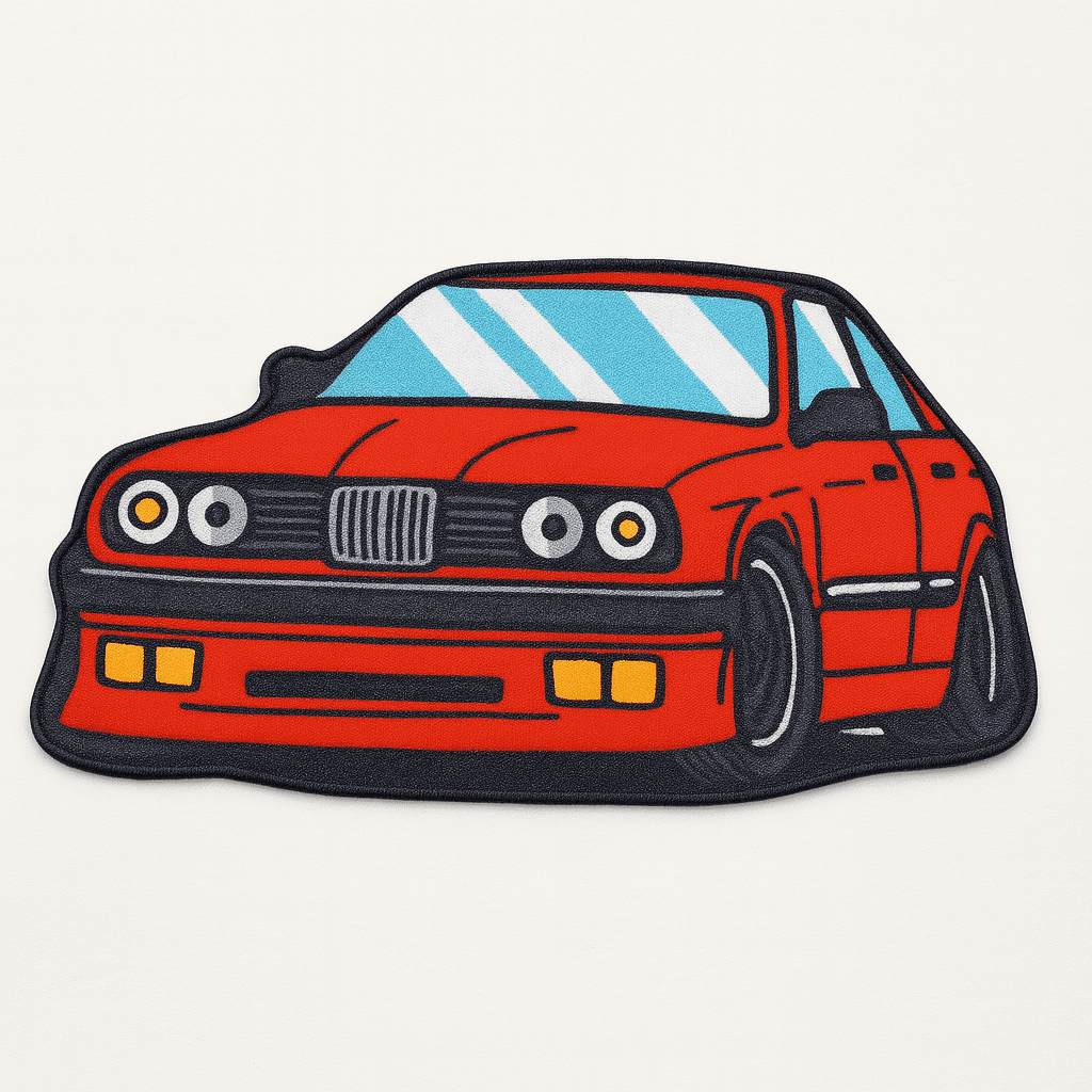 Dekorszőnyeg BMW E30 – plüss szőnyeg hálószobába, fürdőbe, konyhába 40x60cm