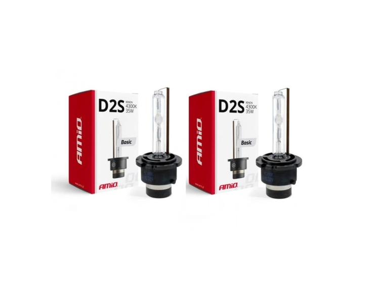 AMiO D2S Xenon Izzó Szett – 4300K, 35W, ECE E4 Jóváhagyás, 2 db (Basic – Gyári Xenon Fényszórókhoz)
