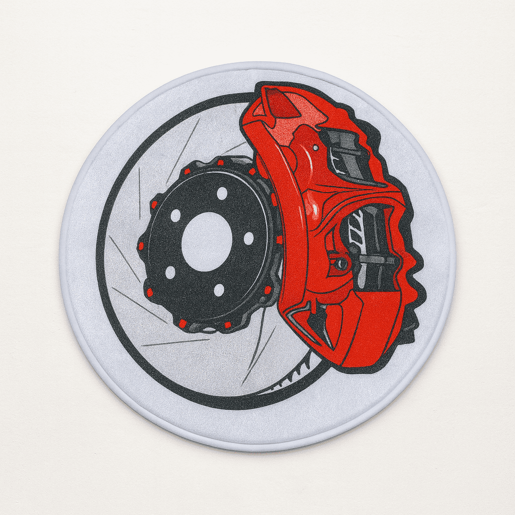 Kör alakú mintás szőnyeg Féktárcsa dekoratív padlószőnyeg otthonra