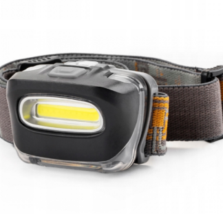 COB Fejlámpa 150 Lumen – AMiO 3×AAA, IPX3, Állítható, Könnyű Kivitel