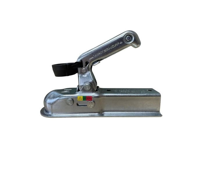 Golyóscsap Utánfutóhoz Winterhoff típusú – 800 kg DMC, 40 mm Négyszög Vonórúdhoz, Kopásjelzővel + Dugótartóval