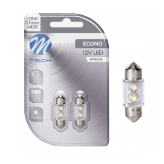M-Tech LED izzó C5W/C10W CANBUS SMD2835 31 mm – fehér, 12V (2 db)