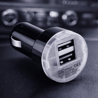 Dual USB Szivargyújtós Autós Töltő 12V / 24V – 2 Port, 2.1A + 1A