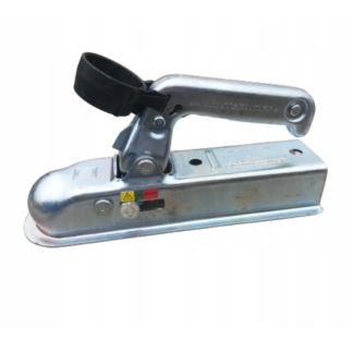 Golyóscsap Utánfutóhoz Winterhoff típusú – 800 kg DMC, 50 mm Négyszög Vonórúdhoz, Kopásjelzővel + Dugótartóval