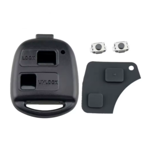 Toyota és Lexus 2 gombos kulcsház – távirányító ház, elektronika nélkül, gombokkal