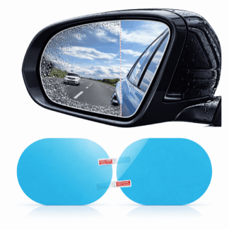 Esőtaszító és páramentes visszapillantó fólia – vízlepergető, átlátszó tükörvédő film (2 db / szett)